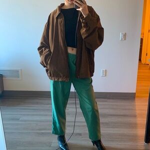 Teal Green Pants W/ Elastic Waistband